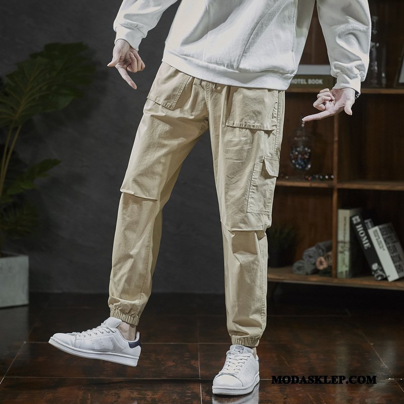 Męskie Spodnie Sprzedam Męska Wiosna Modna Marka Casualowe Spodnie Slim Fit Khaki
