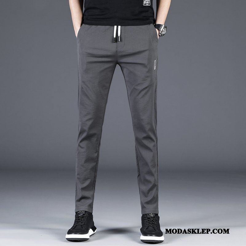 Męskie Spodnie Sprzedam Spodnie Dresowe Slim Fit Casualowe Spodnie Elastyczne Męska Szary