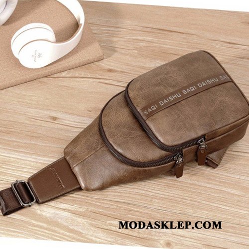 Męskie Torby Na Ramię Oferta Mały Miękka Skóra Torba Na Ramię Męska Casual Khaki