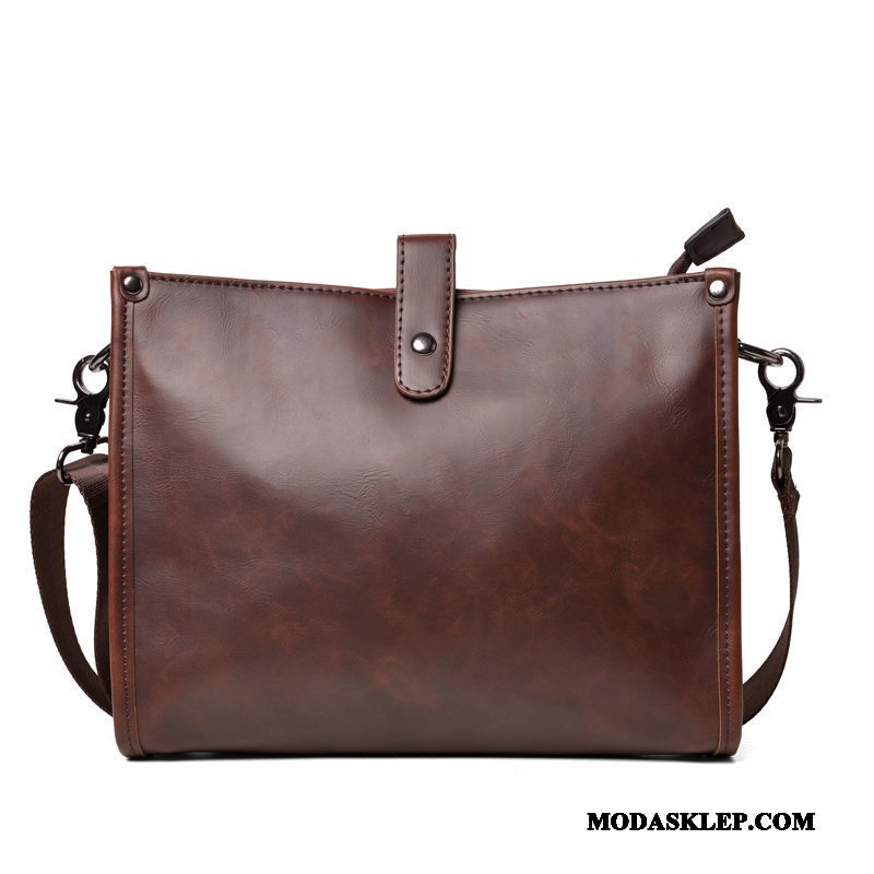 Męskie Torby Na Ramię Sprzedam Męska Vintage Trendy Torba Na Ramię Torba Messenger Brązowy